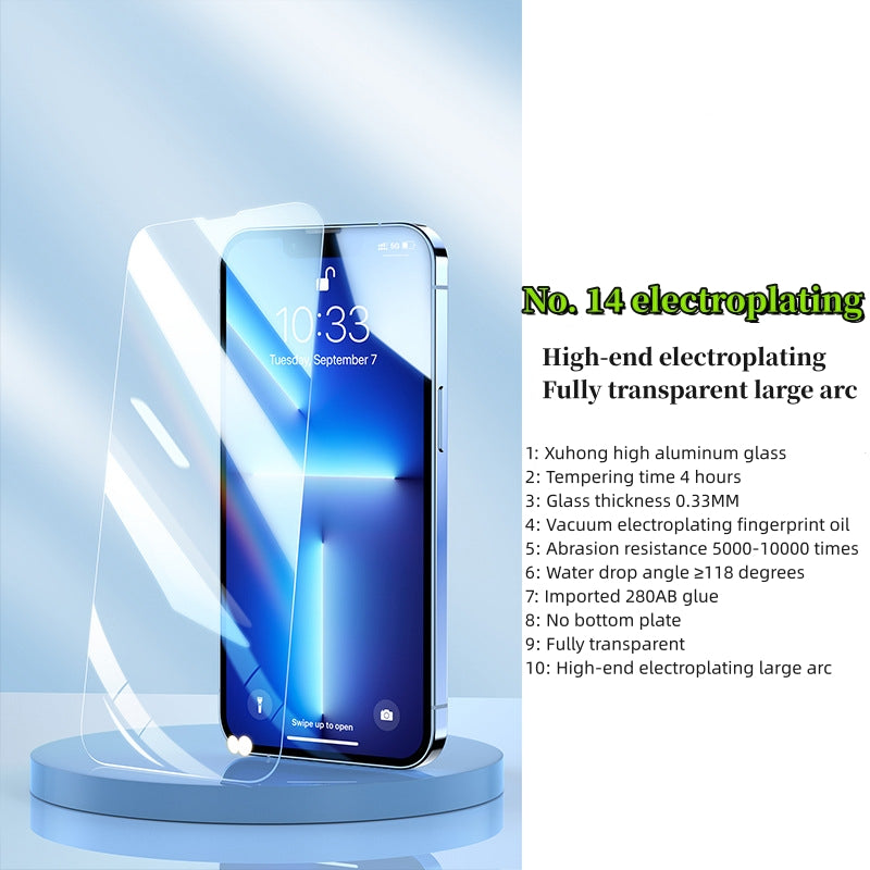 High-end electroplating - Apple iPhone 16 Tempered Glass Screen Protector, 9H Hardness-Fully Transparent