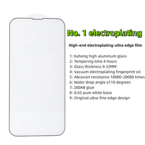 High-end electroplating - Apple iPhone 16 Series Tempered Glass Screen Protector, 9H Hardness- Ultra Thin Edge