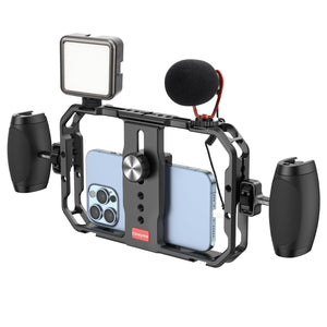 Metal phone cage with 2 side handle