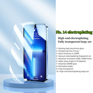 High-end electroplating - Apple iPhone 16 Tempered Glass Screen Protector, 9H Hardness-Fully Transparent